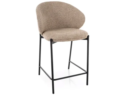 Hoker tapicerowany KIOTO H-2 beżowy - stelaż czarny