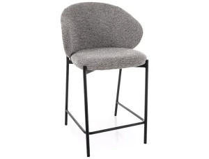 Hoker tapicerowany KIOTO H-2 szary - stelaż czarny