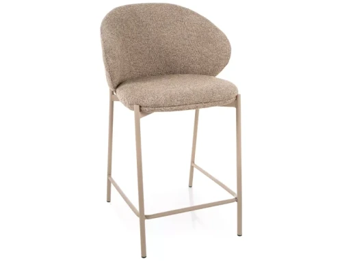 Nowoczesny Hoker tapicerowany KIOTO H-2 beżowy - stelaż kaszmir