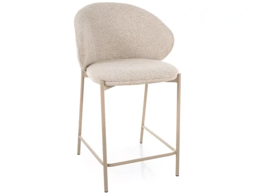 Nowoczesny Hoker tapicerowany KIOTO H-2 jasny beż - stelaż kaszmir