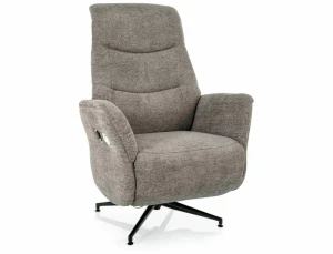 Fotel rozkładany elektrycznie obrotowy 360° NESTOR RAVEN szary