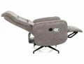 Fotel rozkładany elektrycznie obrotowy 360° NESTOR RAVEN szary