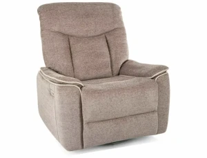 FOTEL BUJANY rozkładany obrotowy port usb 360° ODYS RAVEN ciemny beż