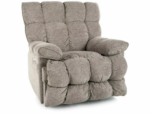 Fotel bujany rozkładany elektrycznie port usb HOMER RAVEN szary