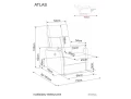 Fotel rozkładany elektrycznie ATLAS RAVEN wymiary