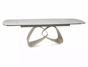 Stół rozkładany 180(260)x98 VALENTINO beżowy TAJ MAHAL - stelaż kaszmir 