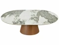Stół rozkładany 160(200)x90 MAROCCO CERAMIC biały Pandoro - stelaż orzech