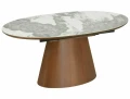 Stół rozkładany 160(200)x90 MAROCCO CERAMIC biały Pandoro - stelaż orzech