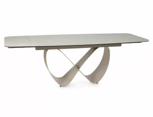 Stół rozkładany 160(240)x95 INFINITY CERAMIC beż Travertine - stelaż kaszmir 