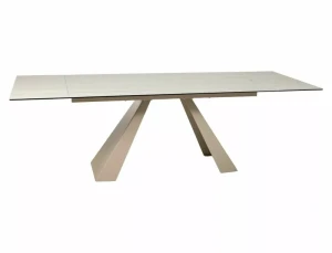 Stół rozkładany 160(240)x90 SALVADORE CERAMIC beż Travertine - stelaż kaszmir 
