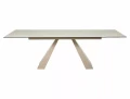 Stół rozkładany 160(240)x90 SALVADORE CERAMIC beż Travertine - stelaż kaszmir