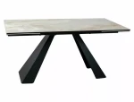 Stół rozkładany 160(240)x90 SALVADORE CERAMIC beż Onice Oro - stelaż czarny 