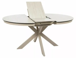 Stół rozkładany  120(160)x120 PORTO CERAMIC beż Travertine - stelaż kaszmir 