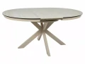 Stół rozkładany 120(160)x120 PORTO CERAMIC beż Travertine - stelaż kaszmir