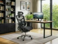 fotel ergonomiczny na kręgosłup, fotel komputerowy EQ-1 czarny, krzesło dla studenta,