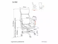 krzesło biurowe czarne Q-092, fotel obrotowy czarny do biurka Q-092, fotel biurowy do komputera czarny wygodny,  fotel dla studenta,