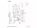 wygodny fotel biurowy regulowany,  krzesło obrotowe do pracy z komputerem ergonomiczne, ergonomiczne krzesło do biurka czarne Q-093,
