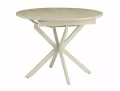 Stół rozkładany 100(135)x100 GASTON CERAMIC Travertine beż - stelaż kaszmir