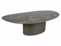 Nowoczesna ława BELLO A CERAMIC 140×80 z czarnym blatem VULCANO