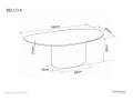 Ława ceramiczna BELLO A CERAMIC czarny  VULCANO 140x80 wymiary
