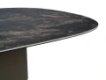 BELLO A CERAMIC 140×80 czarny VULCANO - designerska ława z ceramicznym blatem