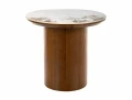 Ława ceramiczna RONDO CERAMIC FI45 biały Pandoro - orzech