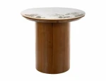 Ława ceramiczna RONDO CERAMIC FI45 biały Pandoro - orzech