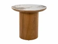 Ława ceramiczna RONDO CERAMIC FI40 biały Pandoro  - dąb