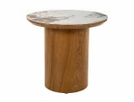 Ława ceramiczna RONDO CERAMIC FI45 biały Pandoro  - dąb  