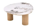 Ława ceramiczna ADELIS 110x80 biały Pandoro blat