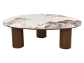 Ława ceramiczna ADELIS 110x80 biały Pandoro - orzech