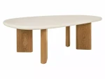 Ława ALPEN ecru/dąb 130X80