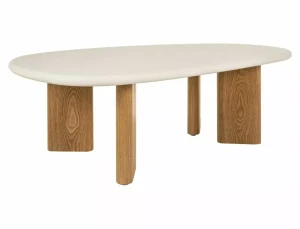 Ława ALPEN ecru/dąb 130X80