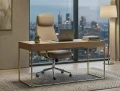 wygodny fotel obrotowy beżowy do biura, fotel biurowy z kółkami, fotel do domu, fotel nowoczesny design beżowy