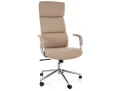 fotel obrotowy Q-03 beżowy, fotel obrotowy z regulacją wysokości beżowy, chair office beige, ergonomiczny fotel komputerowy do domu beżowy