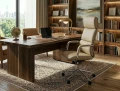 fotel do biurka beżowy, fotel do biurka nowoczesny beżowy, fotel obrotowy do home office beżowy