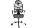 krzesło biurowe obrotowe, krzesło do pracy, fotel ergonomiczny do home office szary, fotel dla ucznia,