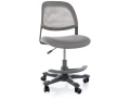 fotel obrotowy dziecięcy szary, fotel z podnóżkiem dla dziecka, fotel dziecięcy ergonomiczny, fotel do home office dla nastolatka, fotel młodzieżowy z regulacją wysokości