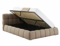 Łóżko tapicerowane PARMA VELVET 140x200 ciemny beż