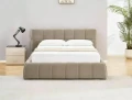 Łóżko tapicerowane PARMA VELVET 140x200 ciemny beż
