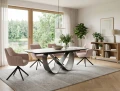 Stół rozkładany INFINITY CERAMIC 160(240)X95 biały/miedziany