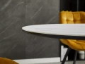 Stół rozkładany GASTON CERAMIC biały/czarny