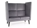 Sofa klubowa wysoka LOTOS 2 VELVET szary