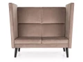 Sofa klubowa wysoka LOTOS 2 VELVET ciemny beż