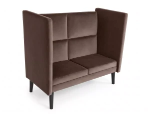 Sofa klubowa wysoka LOTOS 2 VELVET cappuccino
