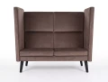 Sofa klubowa wysoka LOTOS 2 VELVET cappuccino