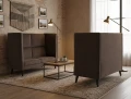 Sofa klubowa wysoka LOTOS 2 VELVET cappuccino aranżacja