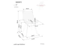 Krzesło Monti Leo kaszmir - szkic