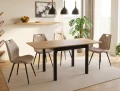 Stół rozkładany kwadratowy FLIP 80(160)x80 dąb artisan/czarny