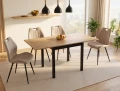 Stół rozkładany kwadratowy FLIP 80(160)x80 dąb artisan/czarny